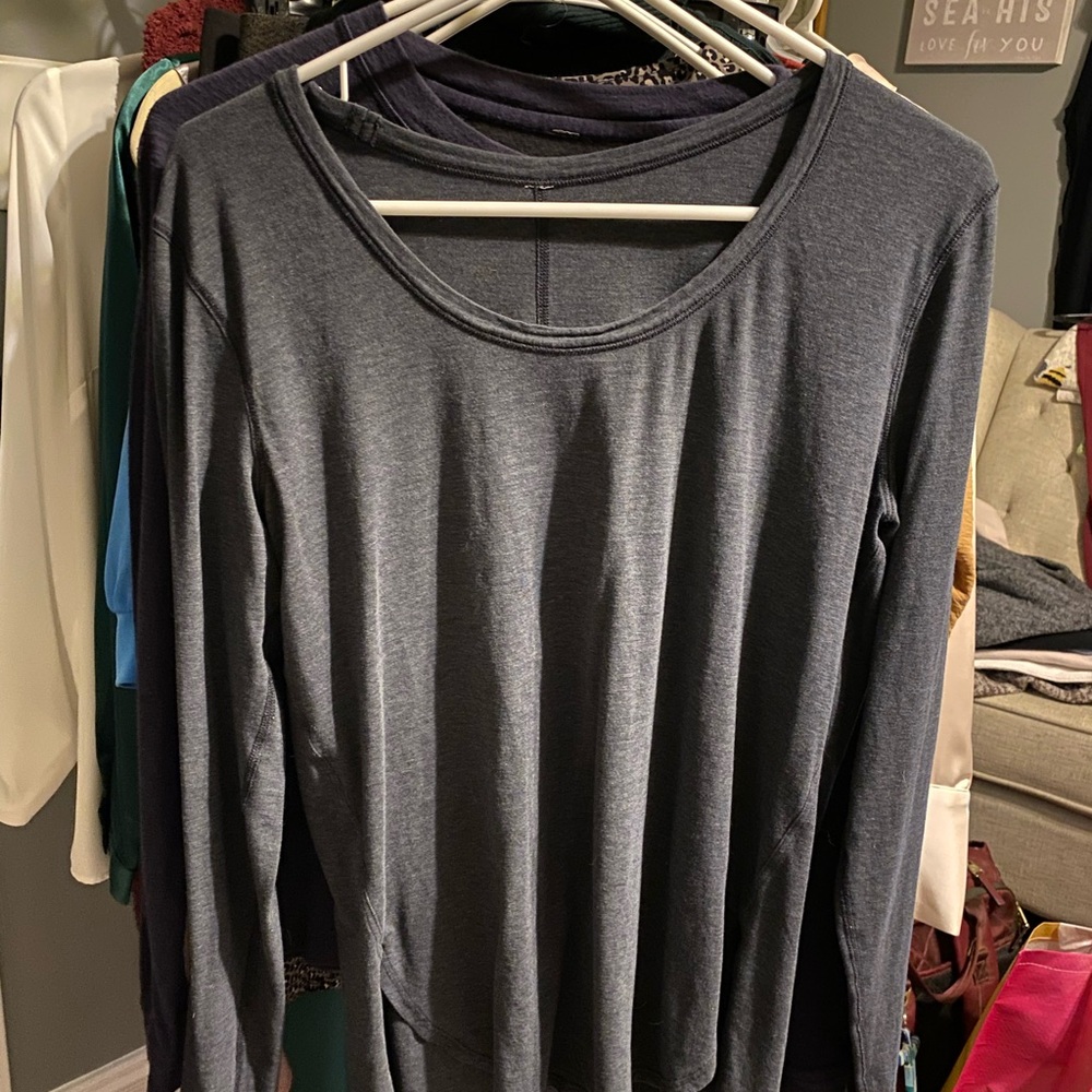Navy lululemon long sleeve top